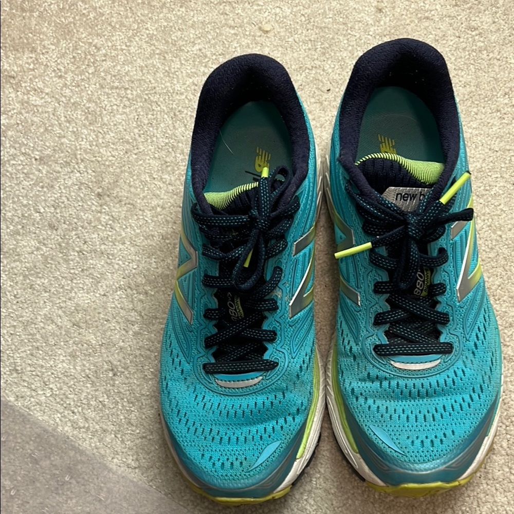 New Balance Teal and Navy Sneakers